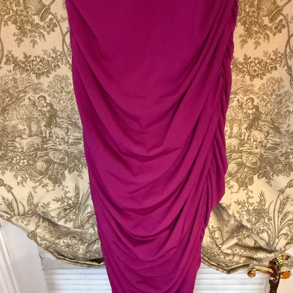 Minuet Anita Ruched Body Con Dress in Purple - Picture 5 of 5